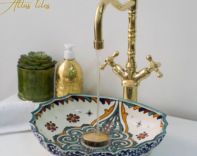 Ceramic Sink for Bathroom 100% Handmade,Best Deals Etsy,Vessel Sink,Custom Sink Vanity,Pottery Handmade Sinks for Bathroom Decoration.