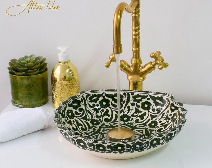 Ceramic Sink for Bathroom 100% Handmade,Best Deals Etsy,Vessel Sink,Custom Sink Vanity,Pottery Handmade Sinks for Bathroom Decoration.