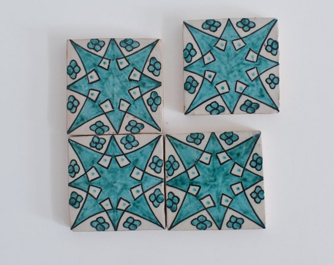 10x10Cm Ceramic Tile,  Moroccan Ceramic Tiles, Handpainted Piece of Ceramic, Ceramic Wall, Decorative Wall.