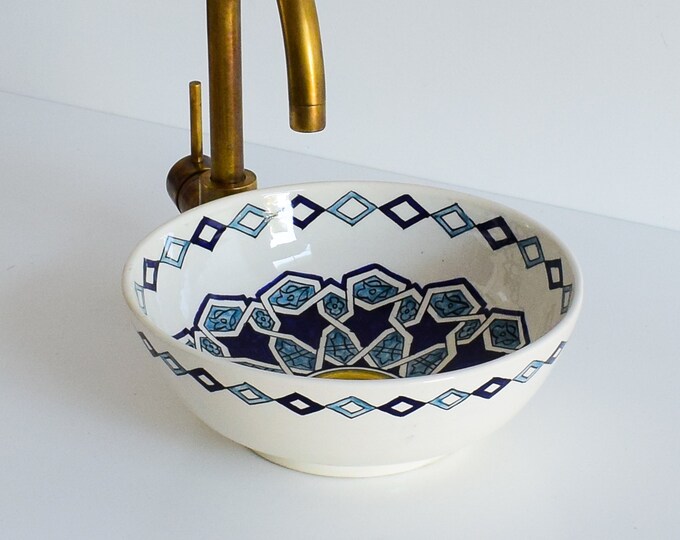 Ceramic Sink for Bathroom 100% Handmade,Best Deals Etsy,Vessel Sink,Custom Sink Vanity,Pottery Handmade Sinks for Bathroom Decoration.
