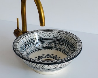 Ceramic Sink for Bathroom 100% Handmade,Best Deals Etsy,Vessel Sink,Custom Sink Vanity,Pottery Handmade Sinks for Bathroom Decoration.