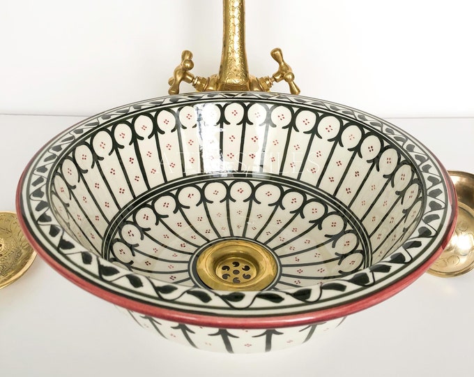 Ceramic Sink for Bathroom 100% Handmade,Best Deals Etsy,Vessel Sink,Custom Sink Vanity,Pottery Handmade Sinks for Bathroom Decoration.