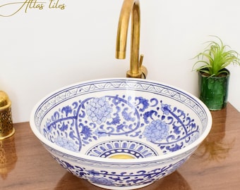 Ceramic Sink for Bathroom 100% Handmade,Best Deals Etsy,Vessel Sink,Custom Sink Vanity,Pottery Handmade Sinks for Bathroom Decoration.