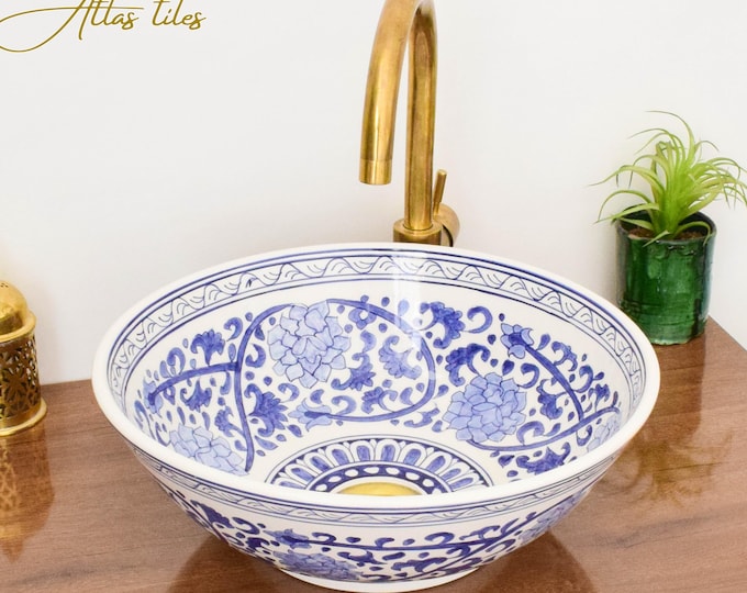 Ceramic Sink for Bathroom 100% Handmade,Best Deals Etsy,Vessel Sink,Custom Sink Vanity,Pottery Handmade Sinks for Bathroom Decoration.