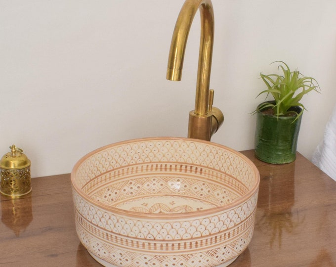 Ceramic Sink for Bathroom 100% Handmade,Best Deals Etsy,Vessel Sink,Custom Sink Vanity,Pottery Handmade Sinks for Bathroom Decoration.