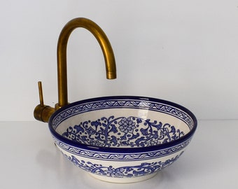 Ceramic Sink for Bathroom 100% Handmade,Best Deals Etsy,Vessel Sink,Custom Sink Vanity,Pottery Handmade Sinks for Bathroom Decoration.