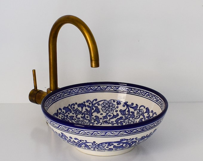 Ceramic Sink for Bathroom 100% Handmade,Best Deals Etsy,Vessel Sink,Custom Sink Vanity,Pottery Handmade Sinks for Bathroom Decoration.