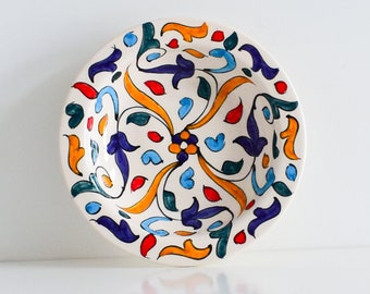 30cm Handcrafted Pottery Plate, Handmade Ceramic , Moroccan Plates, Dinning Plates, Serving Plates, Kitchen Decor, Kitchen Material, Gift