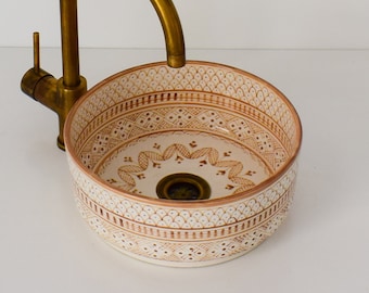 Ceramic Sink for Bathroom 100% Handmade,Best Deals Etsy,Vessel Sink,Custom Sink Vanity,Pottery Handmade Sinks for Bathroom Decoration.