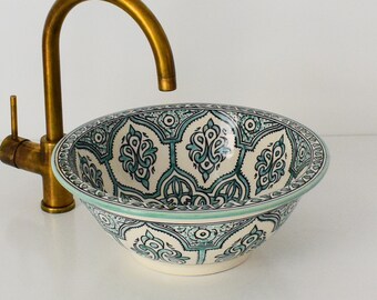 Ceramic Sink for Bathroom 100% Handmade,Best Deals Etsy,Vessel Sink,Custom Sink Vanity,Pottery Handmade Sinks for Bathroom Decoration.