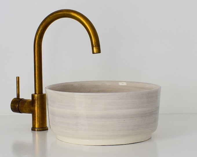 Ceramic Sink for Bathroom 100% Handmade,Best Deals Etsy,Vessel Sink,Custom Sink Vanity,Pottery Handmade Sinks for Bathroom Decoration.