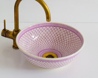 Ceramic Sink for Bathroom 100% Handmade,Best Deals Etsy,Vessel Sink,Custom Sink Vanity,Pottery Handmade Sinks for Bathroom Decoration.