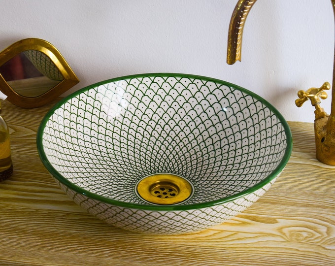 Ceramic Sink for Bathroom 100% Handmade,Best Deals Etsy,Vessel Sink,Custom Sink Vanity,Pottery Handmade Sinks for Bathroom Decoration.