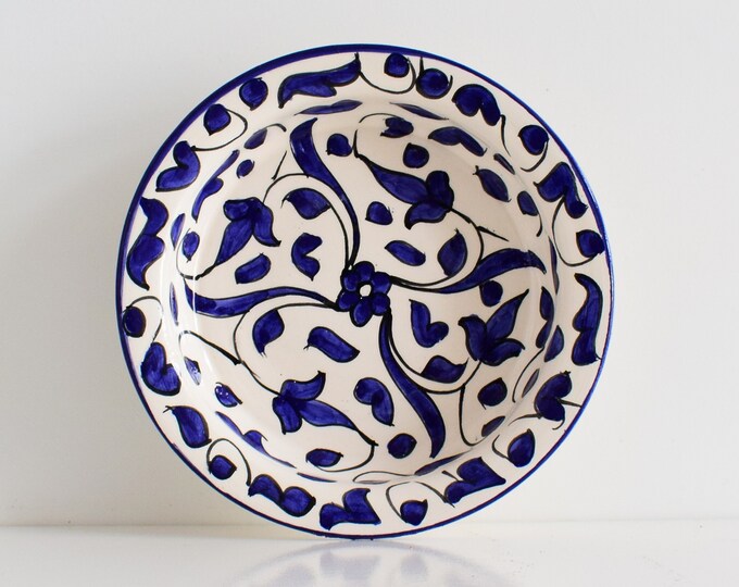 30cm Handcrafted Pottery Plate, Handmade Ceramic, Moroccan Plates, Dinning Plates, Serving Plates, Kitchen Decor, Kitchen Material, Gift