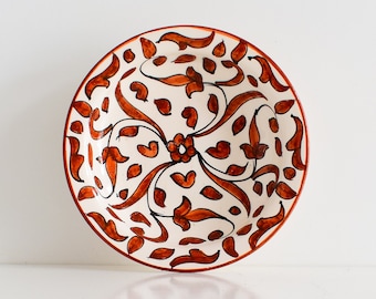 30cm Handcrafted Pottery Plate, Handmade Ceramic , Moroccan Plates, Dinning Plates, Serving Plates, Kitchen Decor, Kitchen Material, Gift