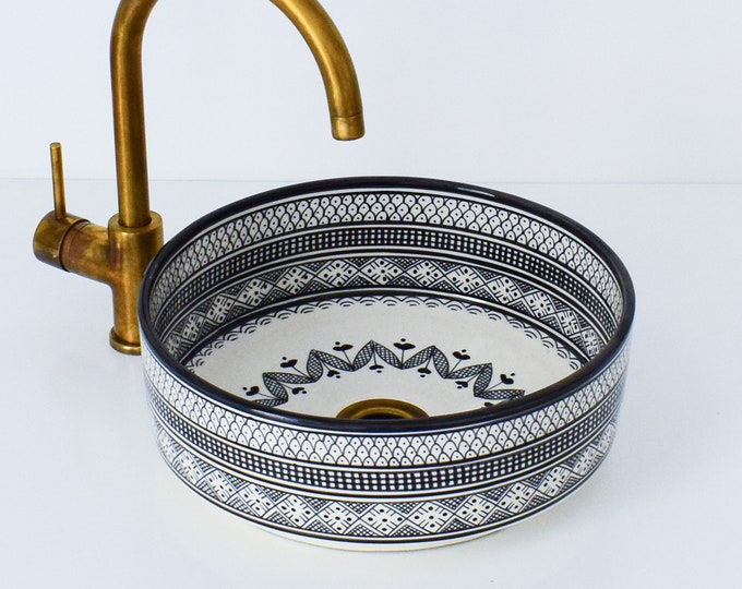 Ceramic Sink for Bathroom 100% Handmade,Best Deals Etsy,Vessel Sink,Custom Sink Vanity,Pottery Handmade Sinks for Bathroom Decoration.
