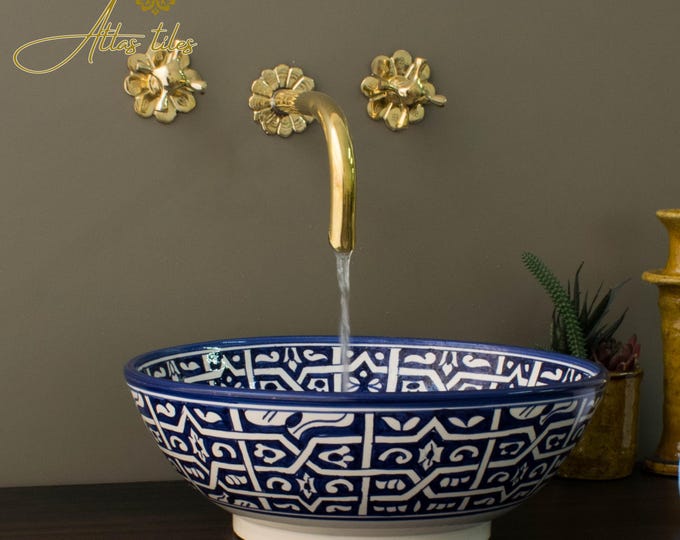 Ceramic Sink for Bathroom 100% Handmade,Best Deals Etsy,Vessel Sink,Custom Sink Vanity,Pottery Handmade Sinks for Bathroom Decoration.