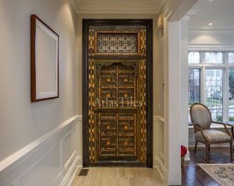 Moroccan Door and Artwork, Stunning Wooden Door for Decoration, Vintage Morocco Door, Handcarved wood,Beautiful Wood,Best of designs