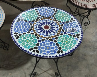 Customizable Outdoor Patio Table 100% Handmade,Ceramic Table, Amazing Indoor Mosaic Table,Custom Tile Design,Handcrafted Table