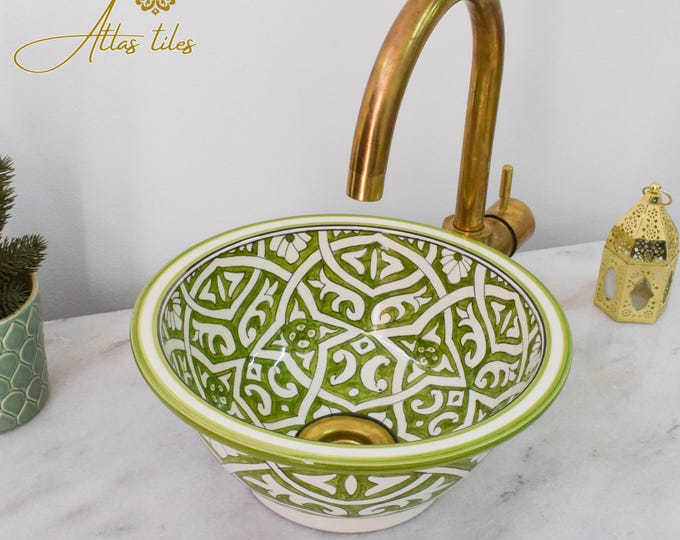 Ceramic Sink for Bathroom 100% Handmade,Best Deals Etsy,Vessel Sink,Custom Sink Vanity,Pottery Handmade Sinks for Bathroom Decoration.