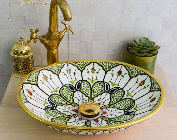Ceramic Sink for Bathroom 100% Handmade,Best Deals Etsy,Vessel Sink,Custom Sink Vanity,Pottery Handmade Sinks for Bathroom Decoration.