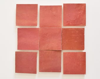 10x10Cm Moroccan Authentic Zellige Tile, Handmade Ceramic Tiles, Natural Zellige Tile For Kitchen and Bathroom