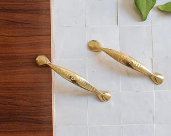 Handmade Moroccan Kitchen Cabinet Hardware | Dresser Handle | Antique Brass Drawer Pulls | Drawer Handles