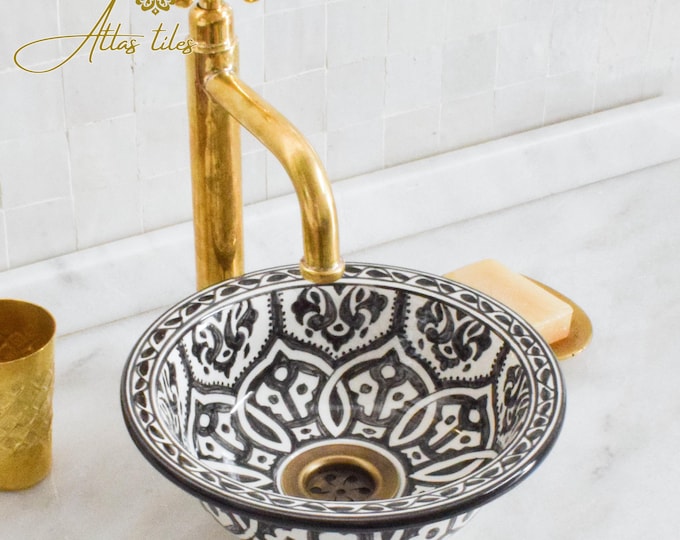 Ceramic Sink for Bathroom 100% Handmade,Best Deals Etsy,Vessel Sink,Custom Sink Vanity,Pottery Handmade Sinks for Bathroom Decoration.