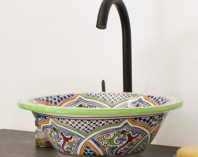 Ceramic Sink for Bathroom 100% Handmade,Best Deals Etsy,Vessel Sink,Custom Sink Vanity,Pottery Handmade Sinks for Bathroom Decoration.