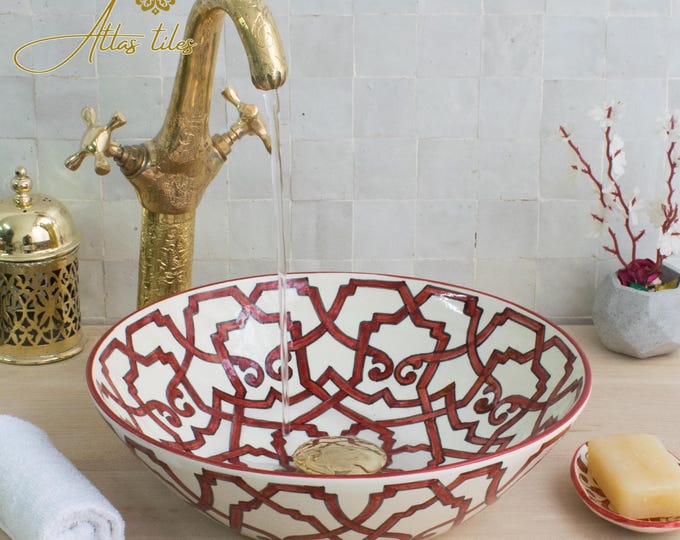 Ceramic Sink for Bathroom 100% Handmade,Best Deals Etsy,Vessel Sink,Custom Sink Vanity,Pottery Handmade Sinks for Bathroom Decoration.