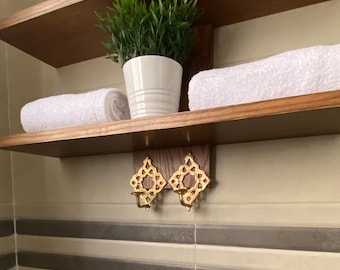 Unlacquered Brass hook handmade wall hook, brass hook for doors and bathrooms, Moroccan Artisanat, Homedecor