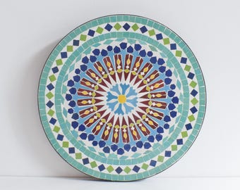 Handmade Mosaic Table for Outdoor Patio,Ceramic Table,Indoor Mosaic Table,Customizable Tile Design,Handcrafted Table,Tile Decor,Dining Table