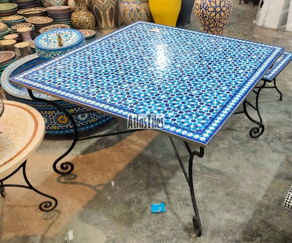 Dinner Mosaic Table for Outdoor Patio mosaic Table ceramic Table