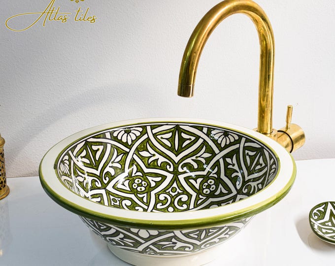 Ceramic Sink for Bathroom 100% Handmade,Best Deals Etsy,Vessel Sink,Custom Sink Vanity,Pottery Handmade Sinks for Bathroom Decoration.