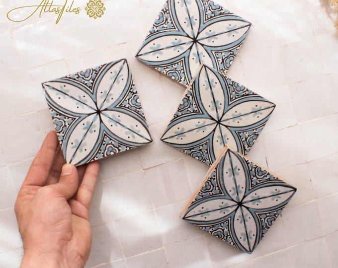 10x10Cm Ceramic Tile,  Moroccan Ceramic Tiles, Handpainted Piece of Ceramic, Ceramic Wall, Decorative Wall.