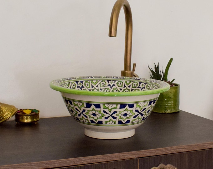 Ceramic Sink for Bathroom 100% Handmade,Best Deals Etsy,Vessel Sink,Custom Sink Vanity,Pottery Handmade Sinks for Bathroom Decoration.