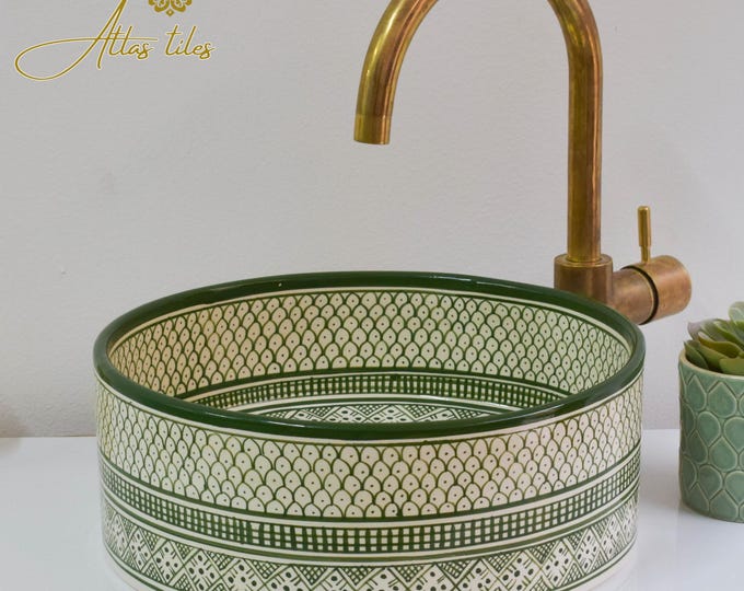 Ceramic Sink for Bathroom 100% Handmade,Best Deals Etsy,Vessel Sink,Custom Sink Vanity,Pottery Handmade Sinks for Bathroom Decoration.