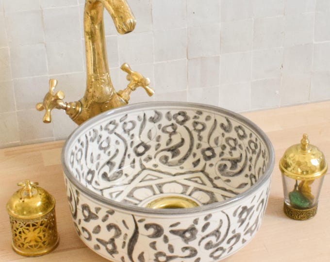 Ceramic Sink for Bathroom 100% Handmade,Best Deals Etsy,Vessel Sink,Custom Sink Vanity,Pottery Handmade Sinks for Bathroom Decoration.