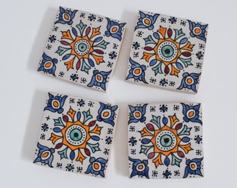 10x10Cm Ceramic Tile,  Moroccan Ceramic Tiles, Handpainted Piece of Ceramic, Ceramic Wall, Decorative Wall.