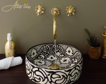 Ceramic Sink for Bathroom 100% Handmade,Best Deals Etsy,Vessel Sink,Custom Sink Vanity,Pottery Handmade Sinks for Bathroom Decoration.