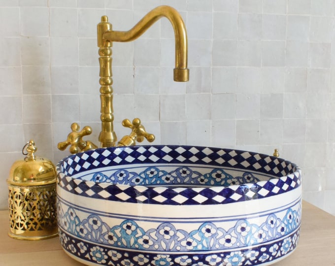 Ceramic Sink for Bathroom 100% Handmade,Best Deals Etsy,Vessel Sink,Custom Sink Vanity,Pottery Handmade Sinks for Bathroom Decoration.