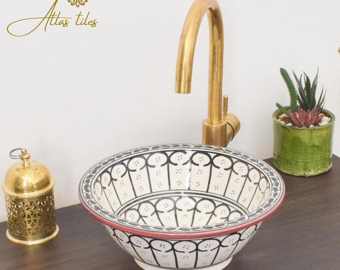 Ceramic Sink for Bathroom 100% Handmade,Best Deals Etsy,Vessel Sink,Custom Sink Vanity,Pottery Handmade Sinks for Bathroom Decoration.