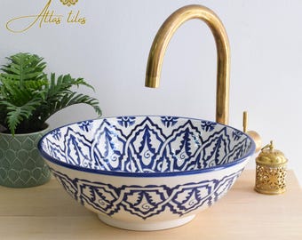 Ceramic Sink for Bathroom 100% Handmade,Best Deals Etsy,Vessel Sink,Custom Sink Vanity,Pottery Handmade Sinks for Bathroom Decoration.