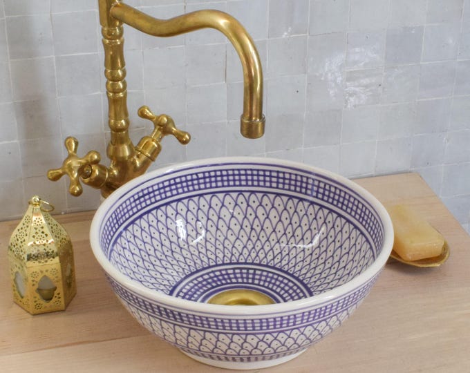 Ceramic Sink for Bathroom 100% Handmade,Best Deals Etsy,Vessel Sink,Custom Sink Vanity,Pottery Handmade Sinks for Bathroom Decoration.