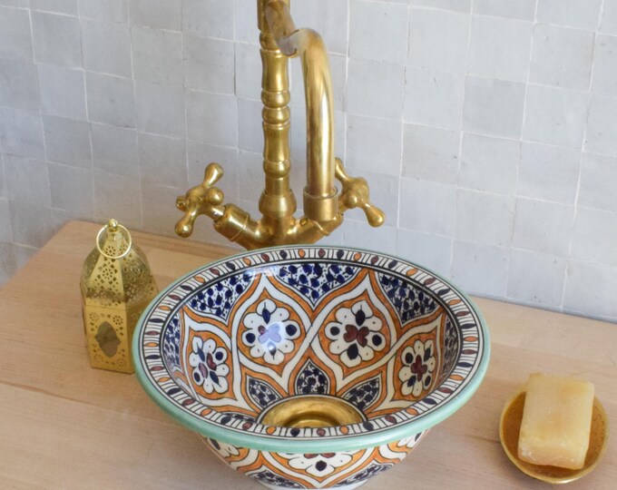 Ceramic Sink for Bathroom 100% Handmade,Best Deals Etsy,Vessel Sink,Custom Sink Vanity,Pottery Handmade Sinks for Bathroom Decoration.
