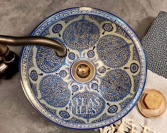 Ceramic Sink for Bathroom 100% Handmade,Best Deals Etsy,Vessel Sink,Custom Sink Vanity,Pottery Handmade Sinks for Bathroom Decoration.