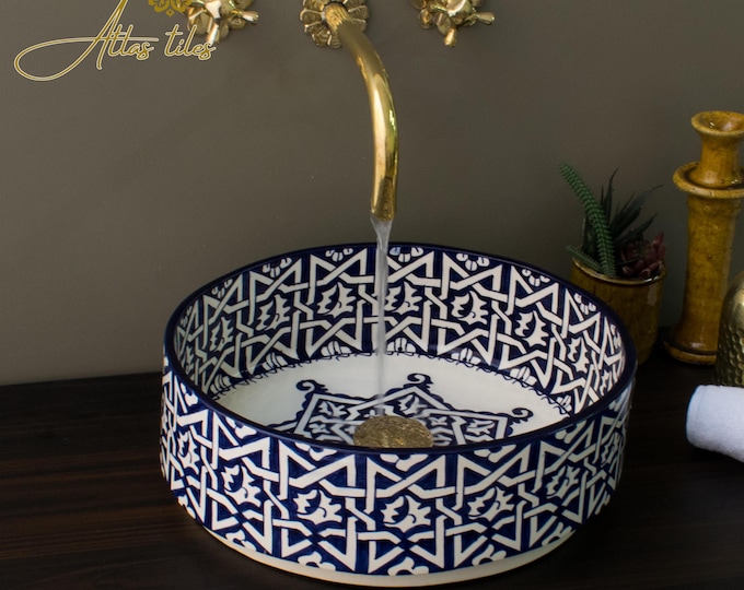 Ceramic Sink for Bathroom 100% Handmade,Best Deals Etsy,Vessel Sink,Custom Sink Vanity,Pottery Handmade Sinks for Bathroom Decoration.