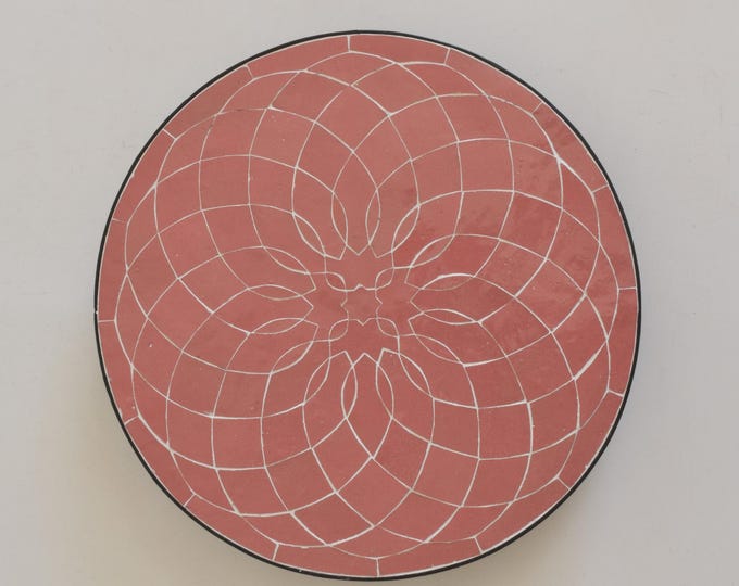 Mosaic Table for Outdoor Patio 100% Handmade,Round Mosaic Table,Ceramic Table,Customizable Table,Handcrafted Dinner and Coffee Table