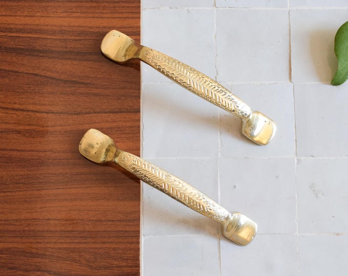 Handmade Moroccan Kitchen Cabinet Hardware | Dresser Handle | Antique Brass Drawer Pulls | Drawer Handles