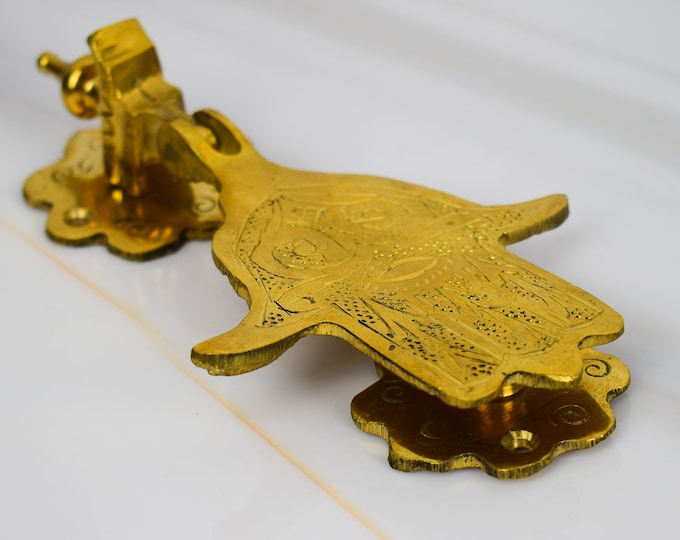 Brass Knocker,  Front Door Handmade Knocker, Unlacquered Brass Door Knocker, Brass door Handle